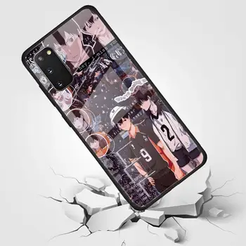Haikyuu Odbojka Anime Kaljeno Steklo Primeru Telefon Za Samsung Galaxy S21 Ultra S20 FE S10 S10e Lite S8 S9 Plus 5G Kritje Coque