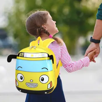 3d Cartoon Avtobus Otrok iz Vrtcev je Schoolbags Moda Dekleta In Fantje Zadrgo Schoolbags Za Izlete Nahrbtniki