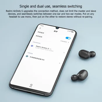 Original Xiaomi Redmi Airdots 2 TWS Slušalke Pravi Brezžični Bluetooth 5.0 Stereo Bas Z Mikrofonom za Prostoročno Čepkov AI Nadzor