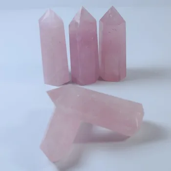 4-10 cm Naravno Rock Pink Rose Quartz Kristal, Kamen Točke Zdravljenja Kristalni Kamen Dekoracijo Obrti naravnega kamna decorationD2