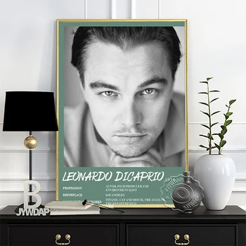 Leonardo Dicaprio Igralec Plakat, Movie Star Wall Art, Leonardo Znak Portret Stensko Slikarstvo, Dicaprio Čeden Človek Umetniške Grafike