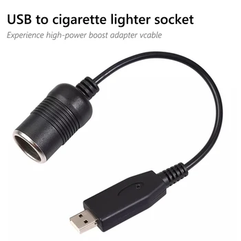 VODOOL 5V USB na 12V za Avto Vtičnico Cigaretnega Vžigalnika Ženski Kabel Adapter 30 cm za Avto DVR Auto Dodatki