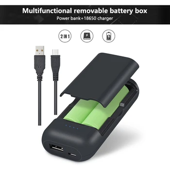 Odstranljiva baterija litij-škatla za shranjevanje Tip-C/Micro-USB power bank polnilnik dva-v-enem multi-funkcijo