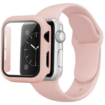 Kovček+Pas za Apple watch band 44 mm 40 mm 42mm 38 mm silikonski watchband zapestje pas, zapestnica correa za iwatch series 3 4 5 6 SE