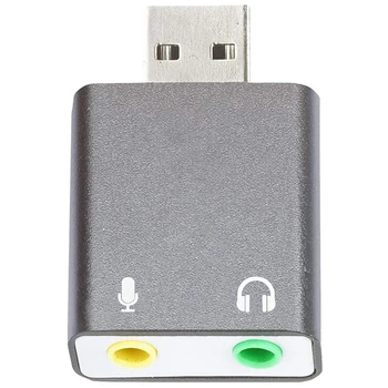 3,5 mm TRS Mikrofon USB 2.0 Stereo o Zunanje Zvočne Kartice Adapter za PC in Mac USB Vhod 3,5 mm TRS