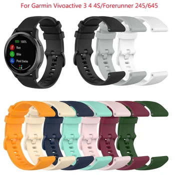 Garmin Vivoactive 3 4 4S Trak Silikonski Watch Band Za Garmin Dodatki Forerunner 245/645 Vivomove HR Venu Zapestnica Manžeta