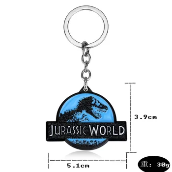 Anime Film Jurassic Park Temo Keychain Nakit Dinozaver Jurassic Svetu Cinkove Zlitine Emajl Obesek Obesek Za Ključe Cute Darila Za Zabavo