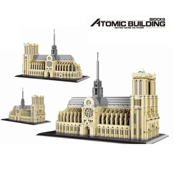 7380 KOS PZX Mini Bloki Svetu Arhitekture Notre Dame De Paris Diamond Opeke Stavbe Igrača za Otroke Darilo Dekle Prisotna 9923