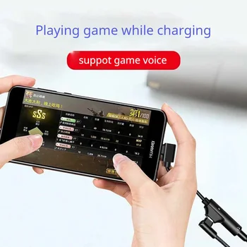 Primerna za Slušalke, Poslušanje Glasbe, Polnjenje, Tip C Adapter Kabel Mobilni Telefon P20 Mobilne Igre Avdio