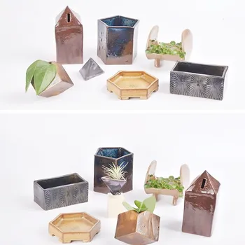 Keramike, orodja, obris plošče, geometrijske plošče, krog poligoni, priročno in praktično, 6 kos/nabor ustvarjalnih keramičnih orodij
