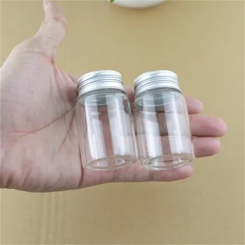 12 kos/veliko 37*60mm 40ml Steklenice z Aluminijem Kape Epruveto, Spice Steklene Kozarce Sladkarije Posodo Vial DIY Obrti