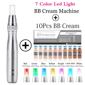 Domačo Uporabo 7 Barva Svetlobe LED BB Krema za Sijaj Dr. pero Nano Microneedles MTS Zdravljenje Naprave za Obraz Zob Odstraniti Akne Gubam