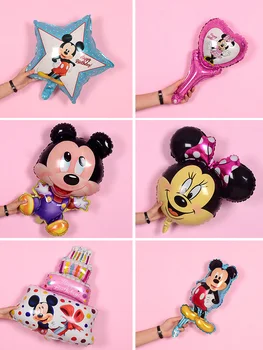 Disney Mickey Minnie Risanka Aluminija Balonom, Rojstni dan Okraski Otroka Prvi Rojstni dan Odlikovanja