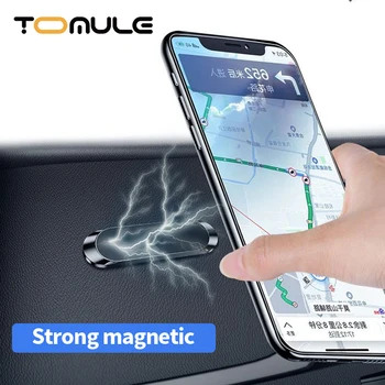 TOMULE Magnetna Avto Nosilec za Telefon, Univerzalno Mini Strip Obliko Stojalo za iPhone, Samsung Huawei Kovinski Magnet GPS Avto Nosilec za Stensko