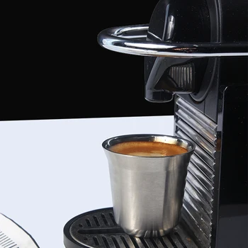 2pcs Espresso Skodelice 80ml 160 ml Sklop 2 ,iz Nerjavnega Jekla Skodelice Nastavite, Izolirana Čaj Aparat za Dvojno Steno pomivalnem stroju