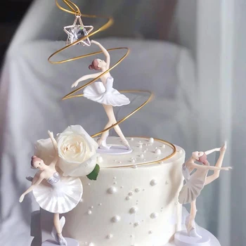 3Pcs Balerina Torto Pokrivalo Torto Izbirčen Miniaturne Figurice Piknik Poroko