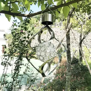 Solar Powered Wind Chime Svetlobe LED Garden Visi Kolesce Svetilka Barva Spreminja, Travnik Dvorišče Doma Dekoracijo