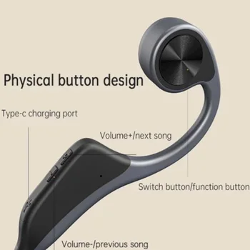 B2 Kostne Prevodnosti Bluetooth Brezžične Slušalke Stereo Slušalka Vgrajen 8G Pomnilnika Kartico HD Šport Vodotesne Slušalke Z Mikrofonom