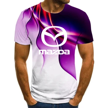 Poletje Visoke Kakovosti Moške Mazda Logotip Kratki Rokavi T-Shirt Zunanja Vrh po Meri Priložnostne 3D Kratka Sleeved Barva T-Shirt