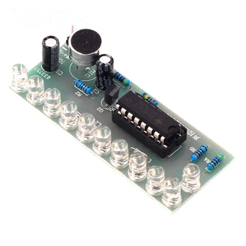 Glas, ki se aktivira LED Vode Lahka Kit CD4017 Luč Nadzor Zabavno Elektronske Proizvodnje DIY Poučevanja, Usposabljanja Deli
