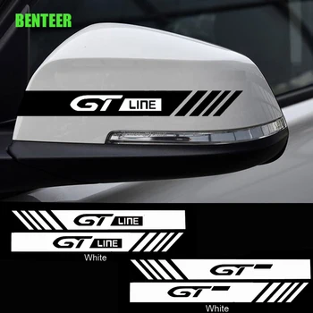 2Pcs GT GTLINE Avto Rearview Mirror Nalepke Za Peugeot 206 208 307 308 2008 3008 106 108 306 206 208