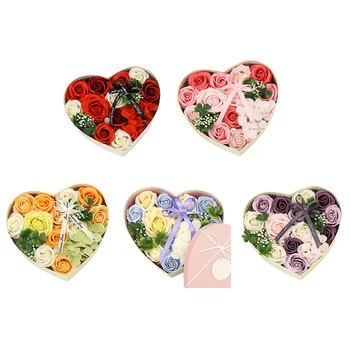 Umetni Rose Cvet Milo Šopek Srce Oblika, Cvetje Darilo Polje, Božič, Valentinovo Poroka Predlog Darila Set
