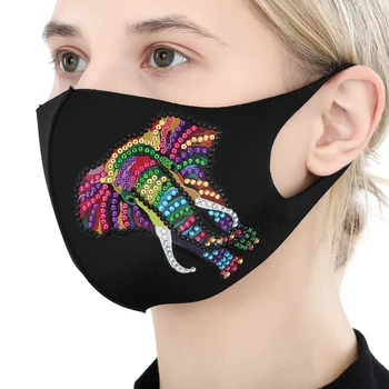 5d Diamantno Masko DIY Vaja Barve Rainbowhorse Diamond Dekor Masko, Barvanje Komplet za enkratno uporabo Dustproof Masko na Prostem Obraz Zaščito Masko