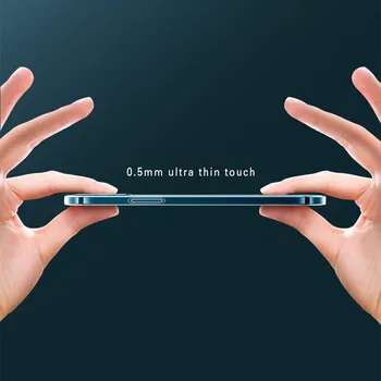 Ultra Tanek Jasno, Mehko Telefon Primeru Za iPhone 11 12 Max Pro Mini XS XR X 7 Plus 8 MP 2 2020 Silikon TPU Pregleden Zadnji Pokrovček