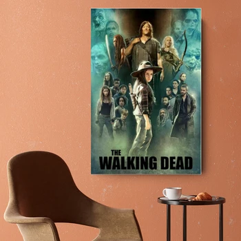 Walking Dead Sezone 9 Judith Daryl Carol Michonne Jezus Art Film PrintPoster Doma Stenski Dekor