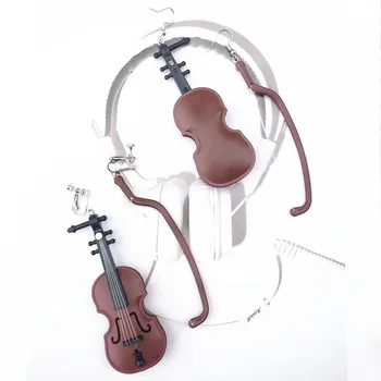 Zabavno uhani violino uhani za ušesa posnetke ženske in otroke, darila nakit trgovini