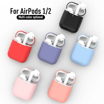 Silikonski Slušalke Zaščitni Pokrov Za Airpods Anti-sodijo Lupine Slušalke Lupini Primeru Za Apple Airpods 1/2 Slušalke Zajema