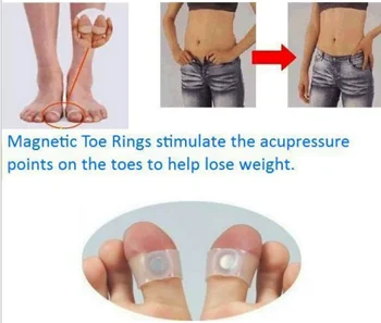 1 Par magnet izgubijo težo nove tehnologije zdravo slim izgubo toe obroč nalepke silicij noge, masaža noge, izguba teže, zmanjšanje