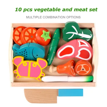 16 stilov Lesene simulacije korenček, jajce, kuhinja serije rezano sadje in zelenjavo, sladica otrok izobraževalne play house igrače