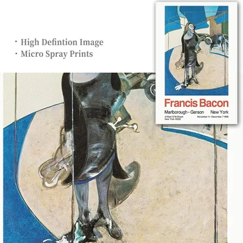 Francis Bacon Razstava Plakat Številke Umetniški Portret Tiskanja Platno Surrealist Dnevni Sobi Doma Wall Art Dekor Vtis Slikarstvo