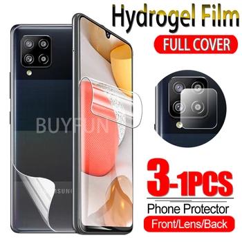 1-3PCS Hydrogel Film Za Samsung Galaxy A42 5G Screen Protector Vode Gel Zaščitno folijo Fotoaparat Stekla Sumsung Glaxy A12 A 42 12