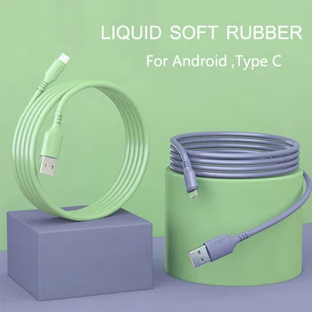 2020 Candy Barve Tekočine Mehki Silikonski Kabel, Hitro Polnjenje za iPhone 11 Pro za Huawei P40 za Samsung S20 Hitro Polnjenje Kabli