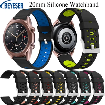 Mehke Silikonske 20 MM Šport Gledam Pasu Trak Za Samsung Galaxy Watch 3 41mm Prestavi S2 Smartwatch Zapestnica Za Huami Amazfit GTR 42mm