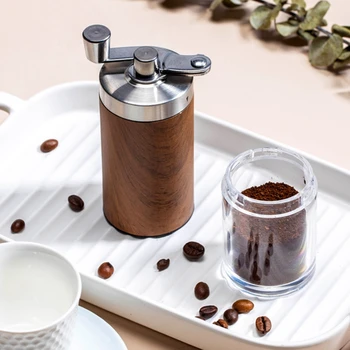 Prenosni Ročno Ročni Mlinček za Kavo iz Nerjavečega Jekla Coffee Bean Burr Mlin Strani Ročice Brušenje za Domačo Pisarno Kuhinja