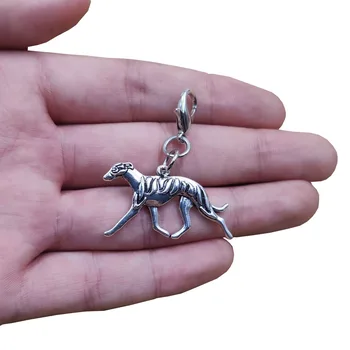 Zlati Prinašalec Pit Bull Terier Nemški Ovčar Whippet Ehime Pes Živali Keychain Key Ring Pet Retro Silver Plated Darilo