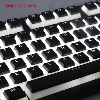 Puding Keycaps za Mehansko Tipkovnico Črna PBT Pregleden 108 Osvetlitev Tipke Obleko za Anne Pro 2 GK61 SK61 GK64 PC Igre