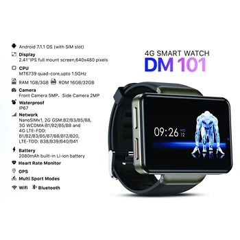 DM101 4G LTE Android Smart Watch 2.4
