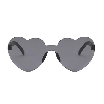 Nova Moda Srčkan Seksi Retro Ljubezen Srce Rimless Sončna Očala Ženske Luksuzne Blagovne Znamke Oblikovalec Sončna Očala Ženska Očala Candy Barve