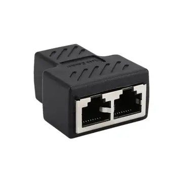 1 Do 2 Načina RJ45 LAN Ethernet Omrežja Kabel, Ženski Splitter Priključek za Napajalnik Za Prenosnik Razširitvene Postaje Omrežja Razširitev