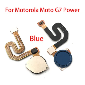 10pcs/Veliko, Prstnih Senzor Vrnitev Domov Tipka Meni Tipka Flex Ploski Kabel Za Motorola Moto G7 Power Play