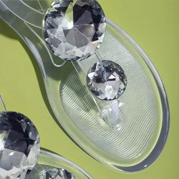 Poletje Ženske Sandale Kristalno Diamond Posnetek Toe Samice Flip Flops Sandali Ravno Priljubljen Modni Zunaj Plaži Čevlji Plus Velikost 2021