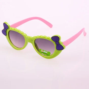 Nova Moda Pisane Bowknot sončna Očala Srce Oblika Poletje Očala Plastična otroška Prostem Očala Anti-uv Baby Dekoracijo