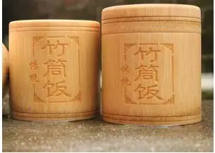 Original ekološki bambus cev riž bambusa cev s pokrovom navpično bambusa cev naravnega bambusa bambus paro riž sod