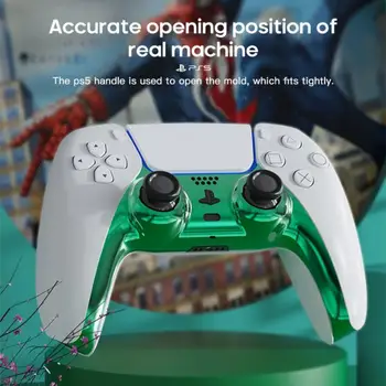 Dvojno Občutek Krmilnik Zamenljive Barve Faceplate S Silikonsko Palec Stroji In Spopadli Proces Lupini Primeru Za PlayStation 5