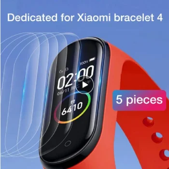 Za Xiaomi Mi Band 4 Zbriši Zaslon Patron Zaščitno folijo Stražar Watch 5PCS Ne Kaljeno Steklo Bullet Točk, Pametna Elektronika