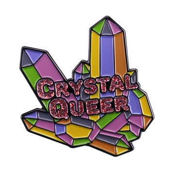 Kristalno queer bleščice značko LGBT ponos pin pastelnih umetnosti nakit čarobno darilo za njo